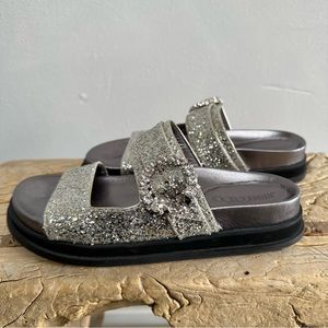 Like New Jimmy Choo Crystal Slides